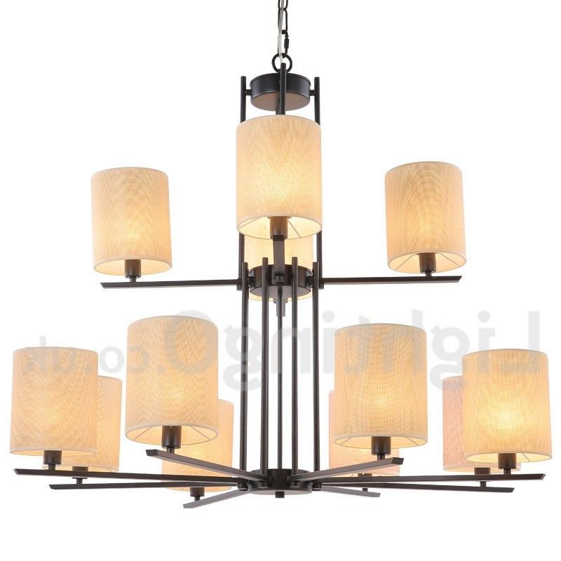 Most Recent 12 Light Rustic Retro Black Bar 2 Tier Large Chandelier Intended For Rustic Black Chandeliers (View 13 of 20)