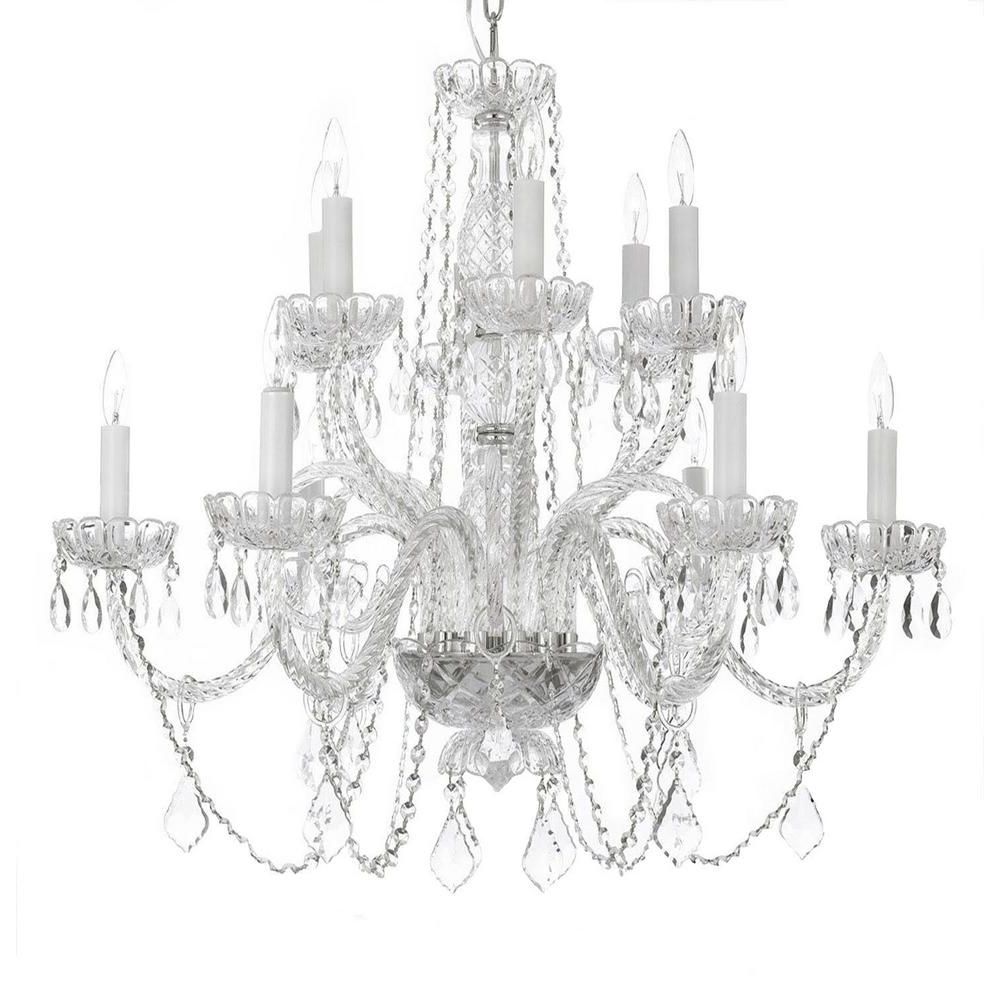 Most Recent Harrison Lane Venetian Style 12 Light Crystal Chandelier For Clear Crystal Chandeliers (View 19 of 20)