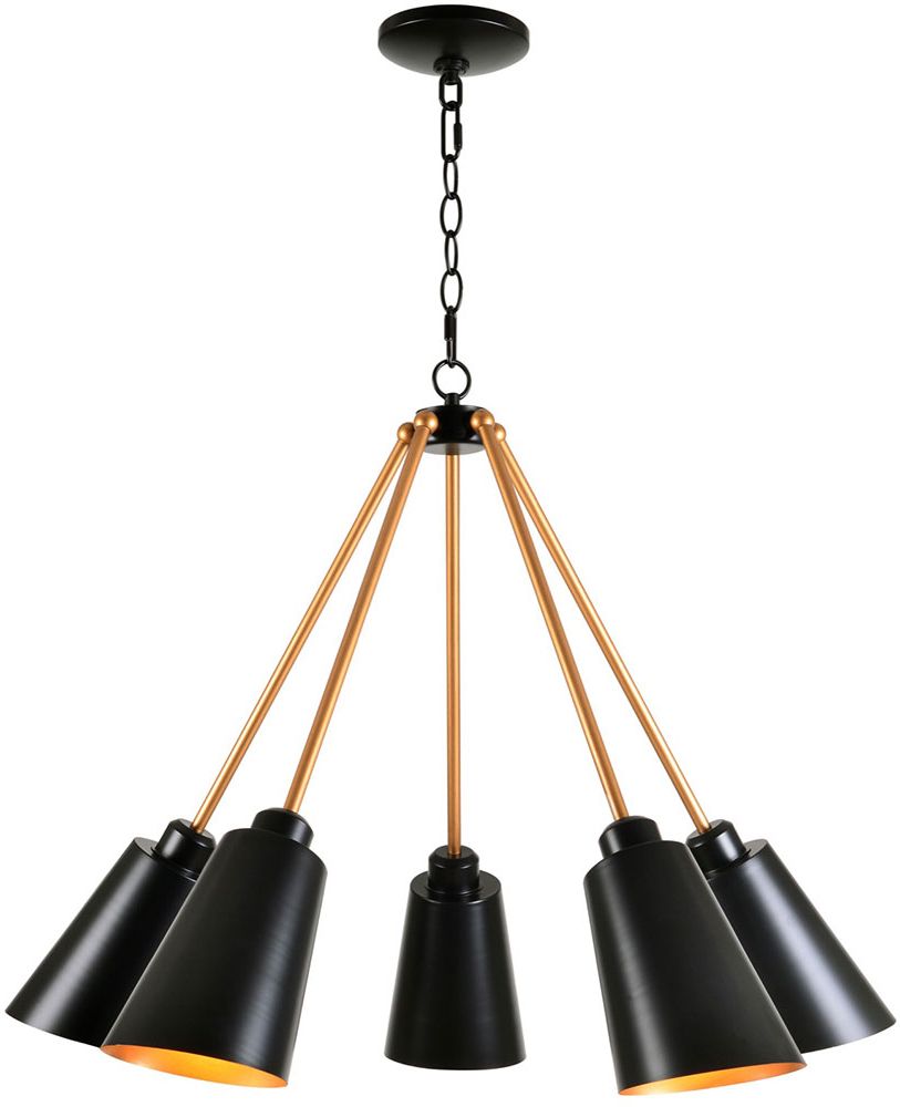 Most Recent Kenroy Home 93675bl Alvar Modern Matte Black With Antique Pertaining To Black Finish Modern Chandeliers (View 19 of 20)