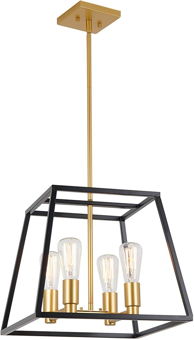 Most Recently Released Artika Car15 On Carter Square 4 Pendant Light Fixture Inside Black And Gold Kitchen Island Light Pendant (View 4 of 20)