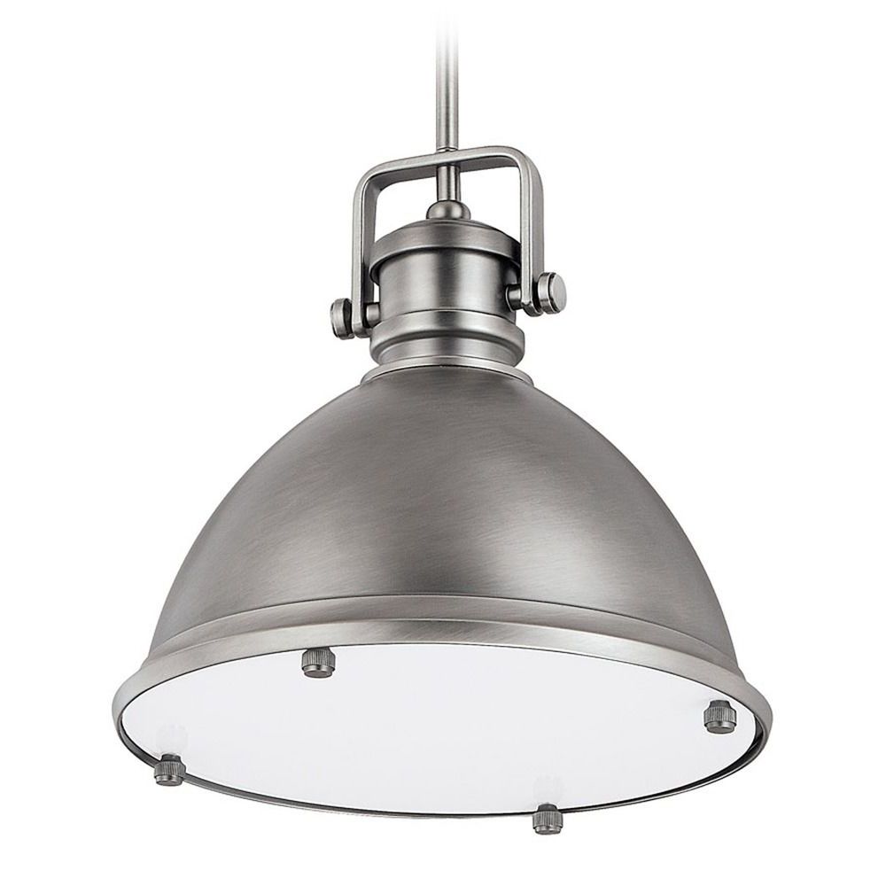 Most Recently Released Capital Lighting Antique Nickel Pendant Light With Bowl In Nickel Pendant Lights (View 6 of 20)