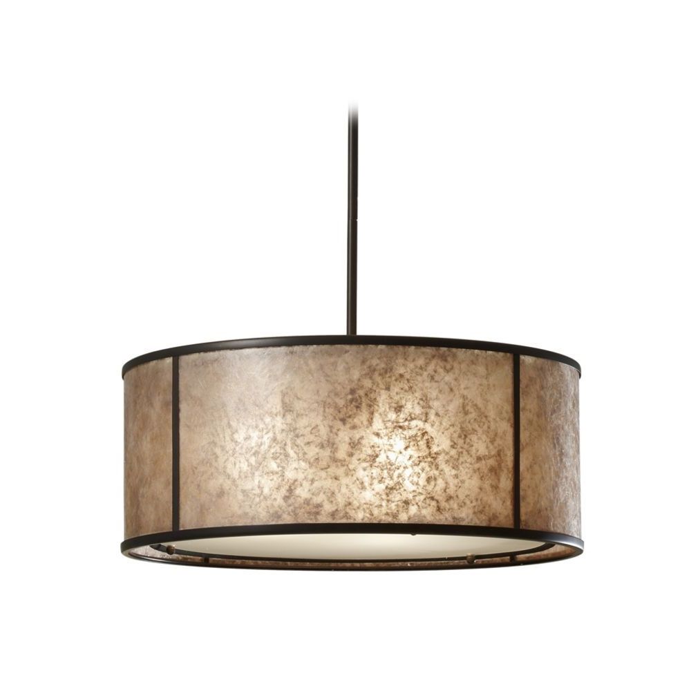 Most Recently Released Drum Pendant Light With Beige / Cream Mica Shade In Pertaining To Distressed Cream Drum Pendant Lights (View 18 of 20)
