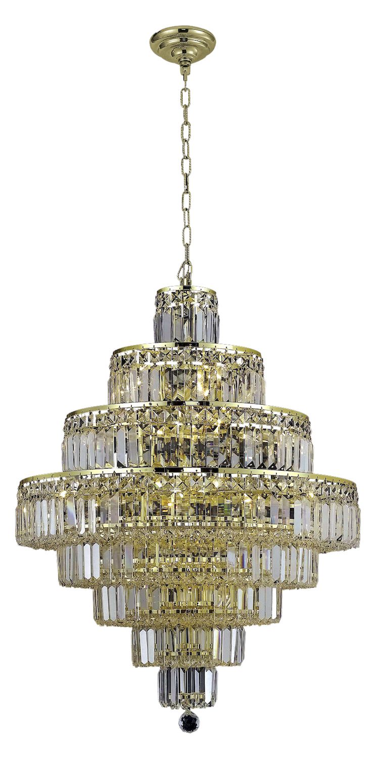 Most Recently Released Royal Cut Crystal Chandeliers With Regard To Elegant Lighting Royal Cut Clear Crystal Maxim 18 Light (View 3 of 20)