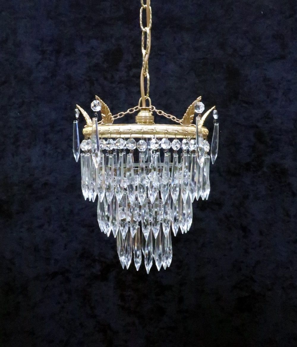 Most Up To Date Art Glass Chandeliers Intended For Italian Art Deco Three Tier Crystal Glass Chandelier (View 6 of 20)
