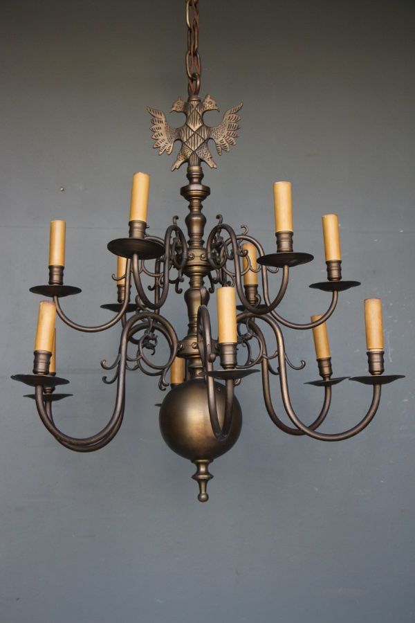 Most Up To Date Buy 12 Arm Bronze Chandelier 2 Tier Eagle From Antiques Pertaining To Bronze Round 2 Tier Chandeliers (View 11 of 20)