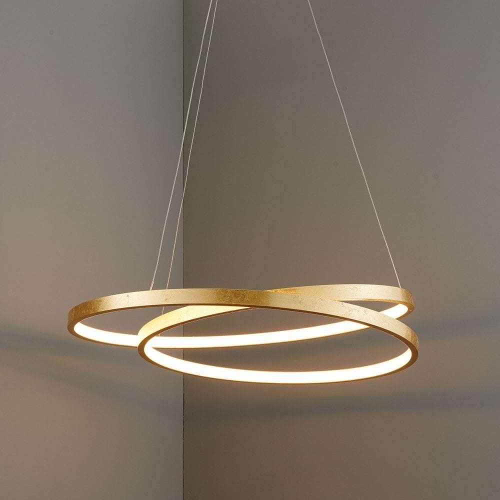 Most Up To Date Endon Lighting 72479 Scribble Ring Pendant 33w Warm White Inside Warm Antique Gold Ring Chandeliers (View 5 of 20)