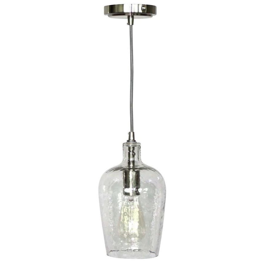 Nickel Pendant Lights Throughout Well Known Shop Allen + Roth 6 In W Brushed Nickel Mini Pendant Light (View 17 of 20)