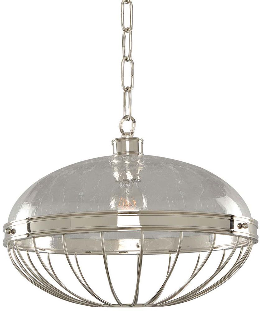 Nickel Pendant Lights With Well Known Kalco 311354pn Montauk Modern Polished Nickel 16" Ceiling (View 3 of 20)