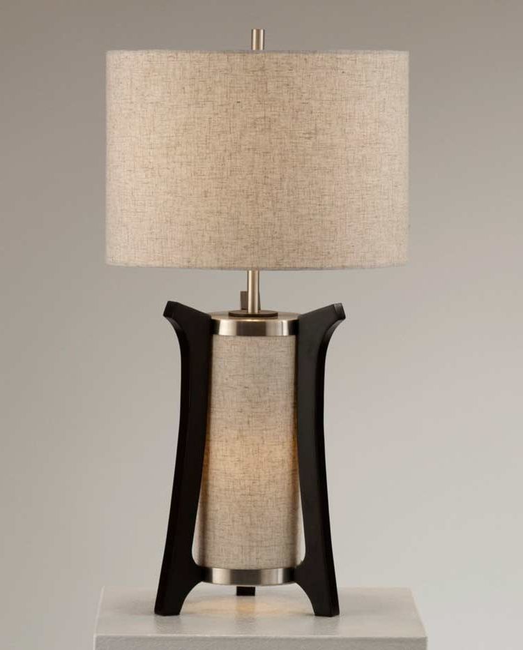 Oatmeal Linen Shade Table Lamp Nl (View 3 of 20)