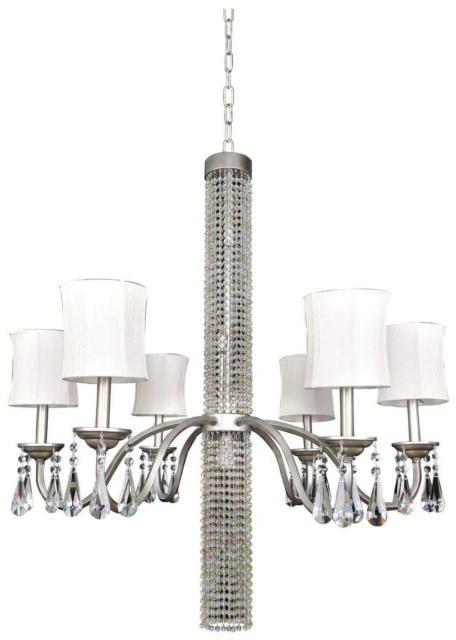 Ornament Aged Silver Chandeliers With Regard To Most Popular Albertina 11 Light Aged Silver And Firenze Clear Crystal (View 9 of 20)