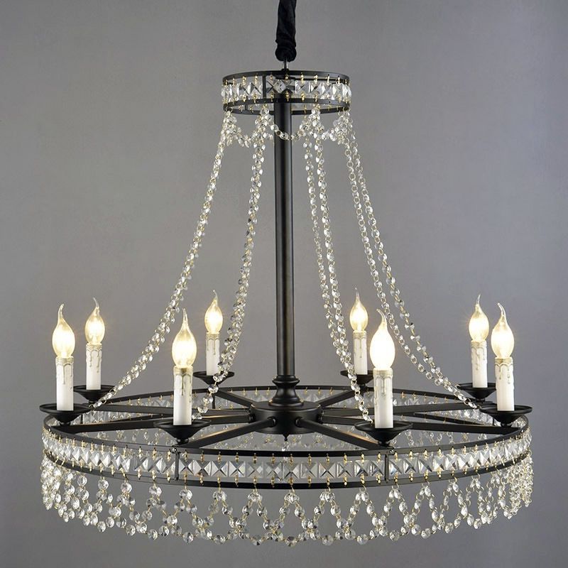 Preferred Black Wagon Wheel Ring Chandeliers With Regard To Contemporary Wagon Wheel Chandelier Crystal Chandelier  (View 16 of 20)