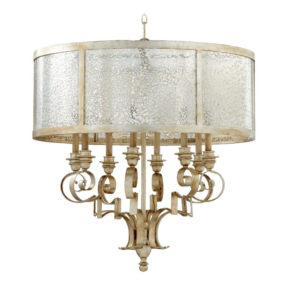 Quorum Lighting Champlain Aged Silver Leaf Chandelier With Well Liked Ornament Aged Silver Chandeliers (View 18 of 20)