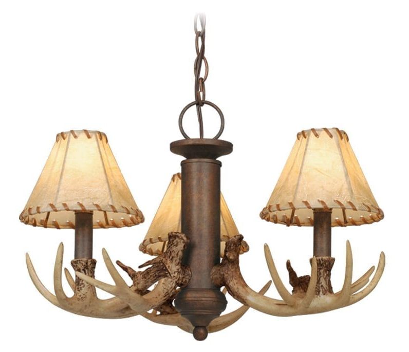 Recent 3 Light Lodge Antler Chandelier Intended For 3 Light Pendant Chandeliers (View 10 of 20)