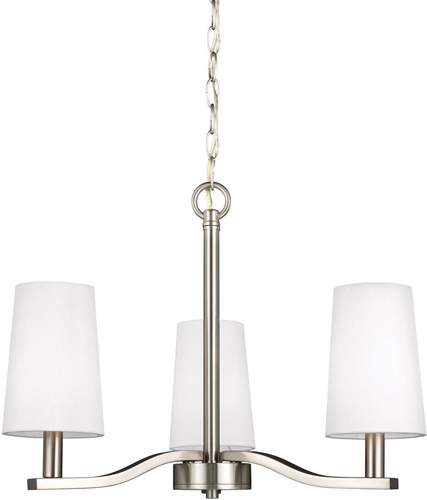 Recent Brushed Nickel Modern Chandeliers In Seagull 3128003 962 Nance Contemporary Brushed Nickel Led (View 6 of 20)