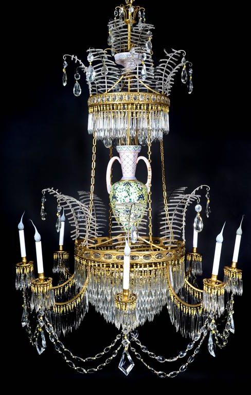 Roman Bronze And Crystal Chandeliers Intended For Current Palatial And Large Antique Russian Neoclassical Gilt (View 8 of 20)