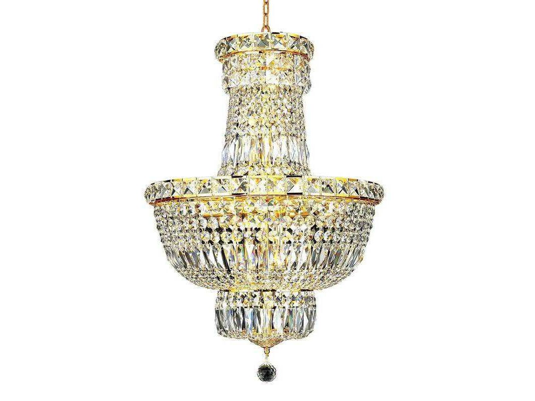 Royal Cut Crystal Chandeliers For Well Known Elegant Lighting Tranquil Royal Cut Gold & Crystal  (View 1 of 20)