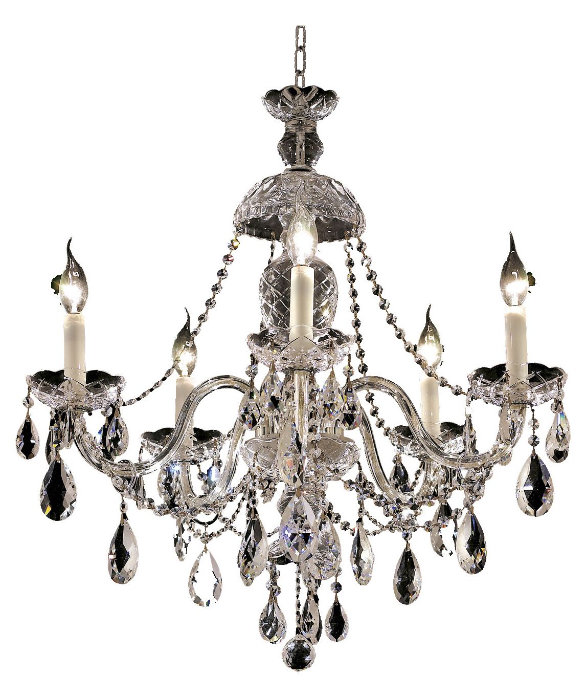 Royal Cut Crystal Chandeliers With Regard To Most Recent Elegant Lighting Royal Cut Clear Crystal Alexandria  (View 17 of 20)