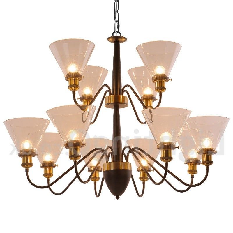 Rustic Black Chandeliers Pertaining To Popular 12 Light Rustic Retro Black Bar 2 Tier Large Chandelier (View 17 of 20)