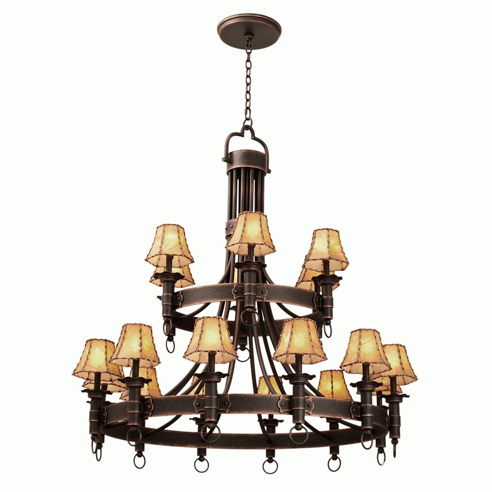 Rustic Black Chandeliers Throughout Best And Newest Rustic Chandeliers: Americana Two Tier Chandelier With  (View 5 of 20)