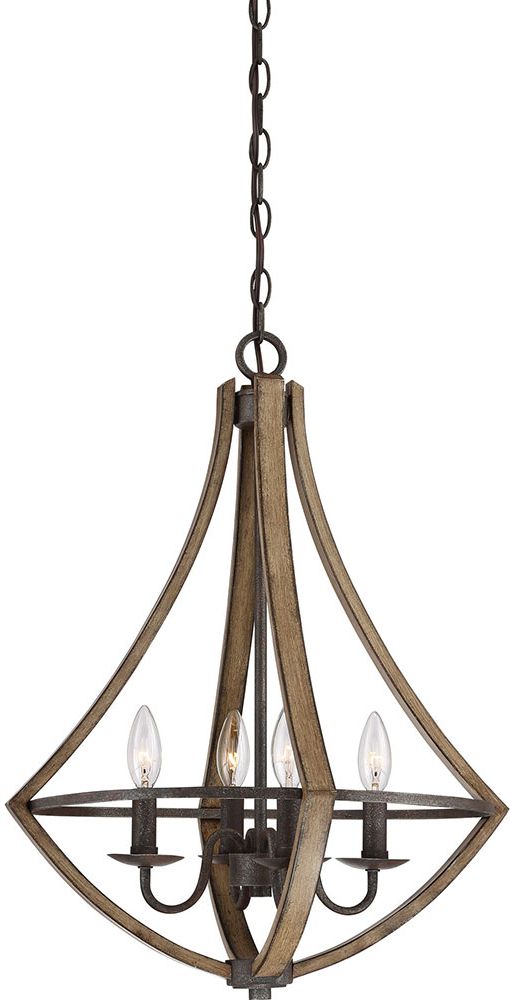 Rustic Black Chandeliers Within Fashionable Quoizel Shr2818rk Shire Modern Rustic Black Mini Hanging (View 10 of 20)