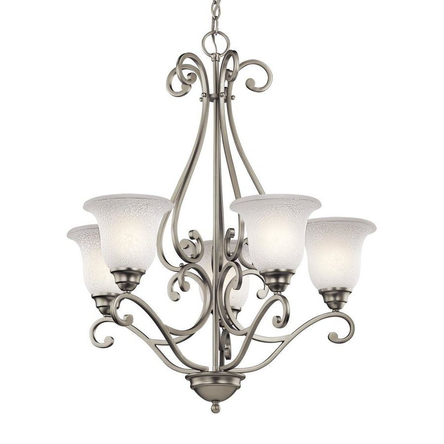 Shop Kichler Camerena 5 Light Brushed Nickel Transitional With Regard To Recent Brushed Nickel Modern Chandeliers (View 11 of 20)