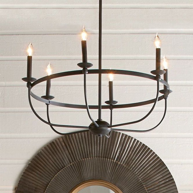Simply Black Basket Chandelier – 6 Light (View 12 of 20)