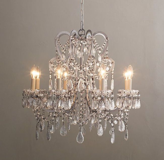 Soft Silver Crystal Chandeliers In Well Liked Manor Court Crystal 8 Arm Chandelier – Antiqued Silver (View 20 of 20)