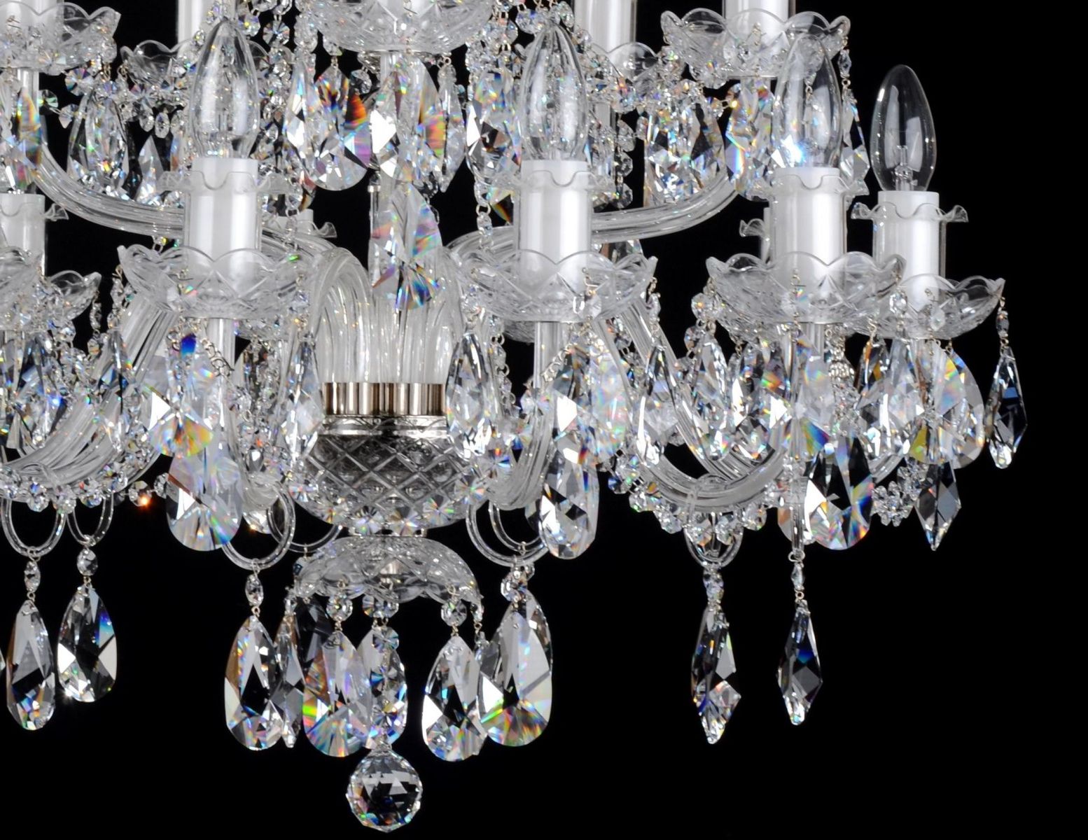 Soft Silver Crystal Chandeliers Inside Latest 15 Arms Silver Crystal Chandelier With Swarovski Crystal (View 6 of 20)