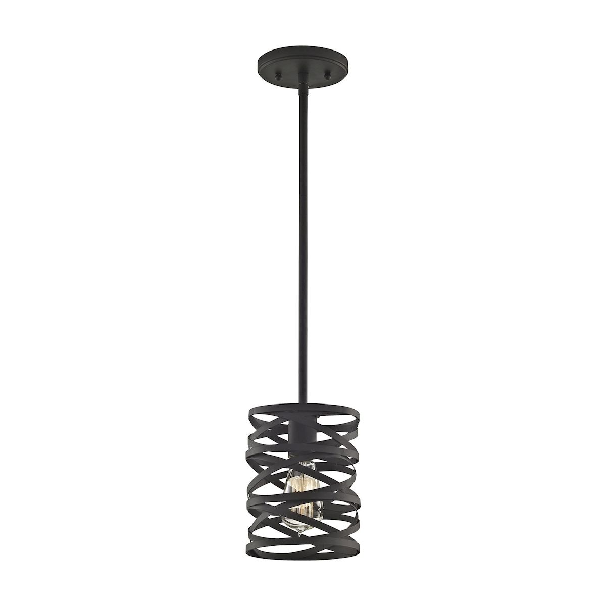 Textured Glass And Oil Rubbed Bronze Metal Pendant Lights Inside Newest Vorticy 1 Light Mini Pendant In Oil Rubbed Bronze With (View 4 of 20)