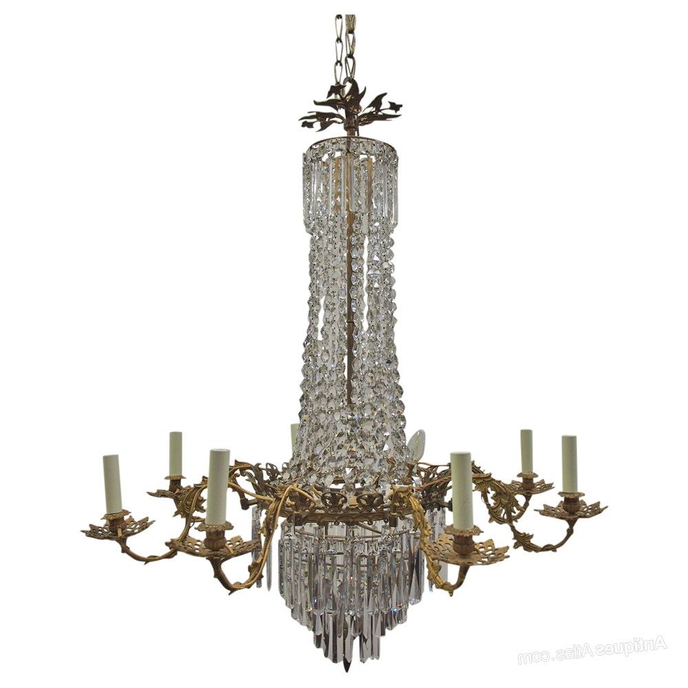 Trendy Antique Brass Crystal Chandeliers Regarding Antiques Atlas – French Crystal And Gilded Brass Chandelier (View 14 of 20)