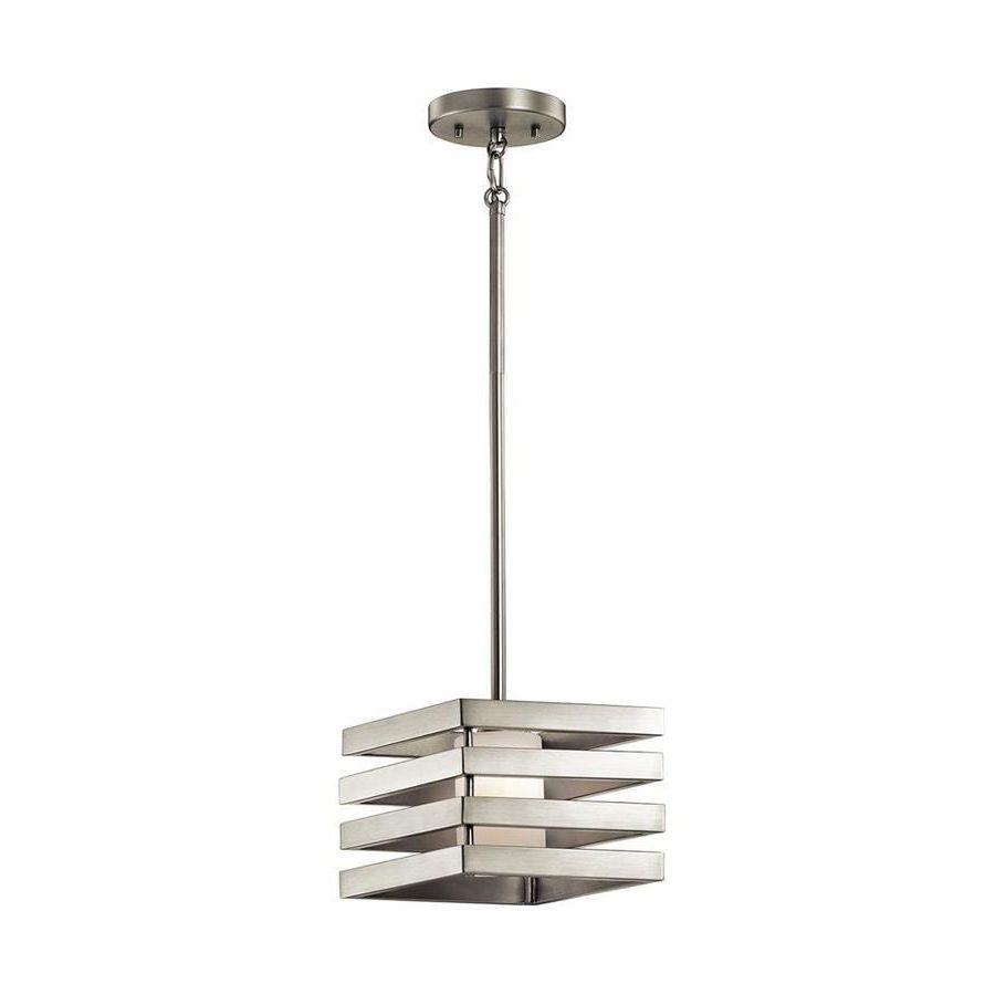 Trendy Kichler Realta Brushed Nickel Mini Modern/contemporary Inside Polished Nickel And Crystal Modern Pendant Lights (View 7 of 20)