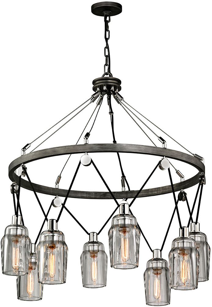 Troy F5998 Citizen Modern Graphite And Polished Nickel Intended For Favorite Polished Nickel And Crystal Modern Pendant Lights (View 8 of 20)