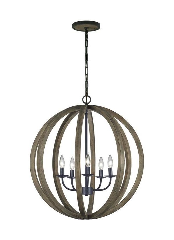 Weathered Oak Wood Chandeliers In Well Liked F2936/5wow/af,5 – Light Large Pendant,weathered Oak Wood (View 19 of 20)