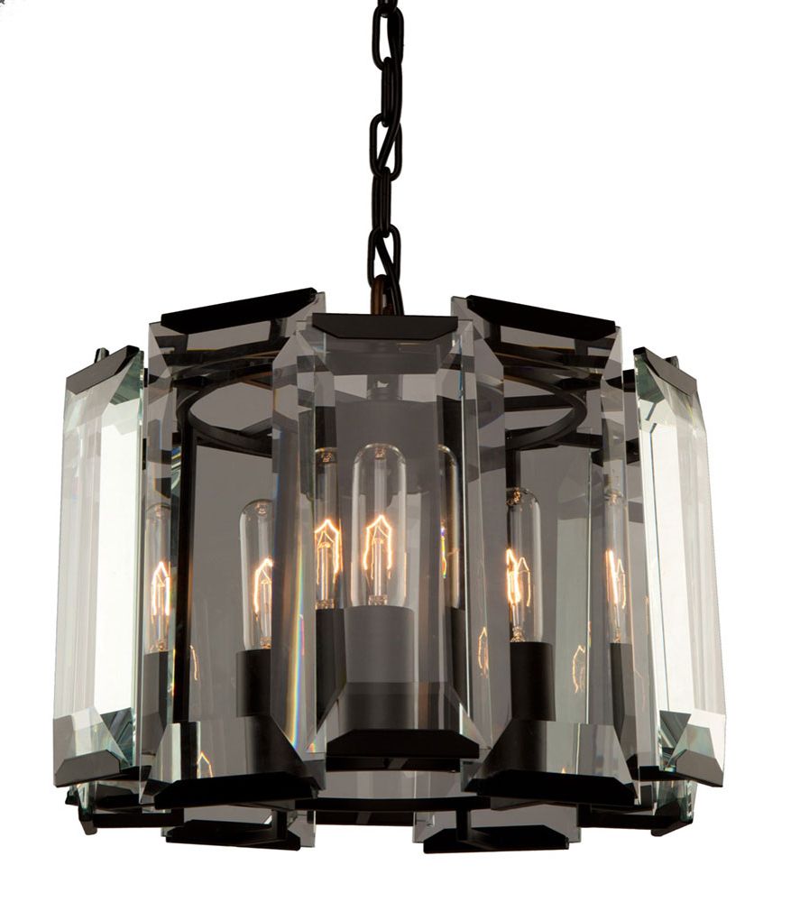 Well Known Black Finish Modern Chandeliers With Artcraft Ac10263 Palisades Contemporary Matte Black Mini (View 4 of 20)