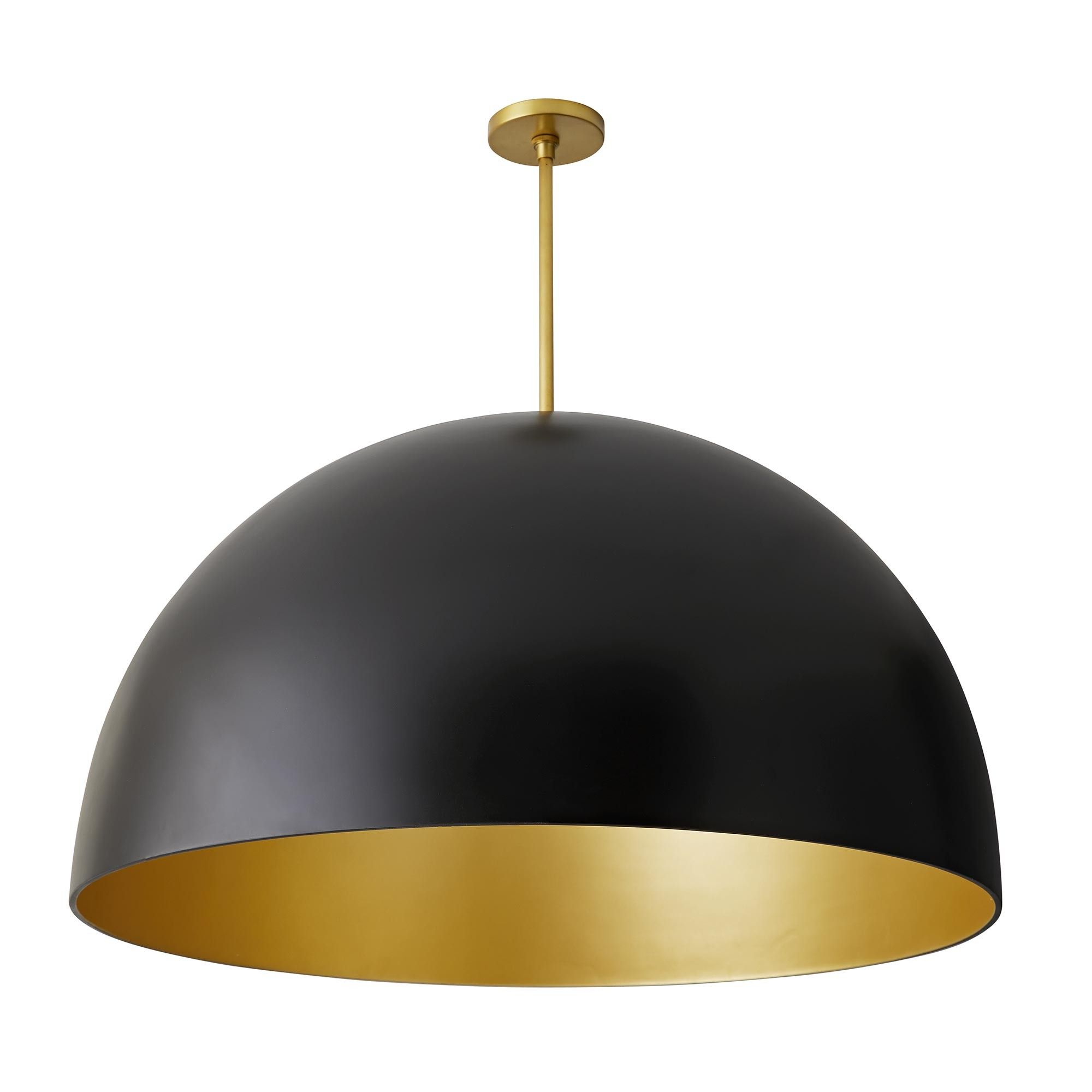 Well Known Matte Black And Gold Pendant – Dome Pendant Light In Matte For Dark Bronze And Mosaic Gold Pendant Lights (View 6 of 20)