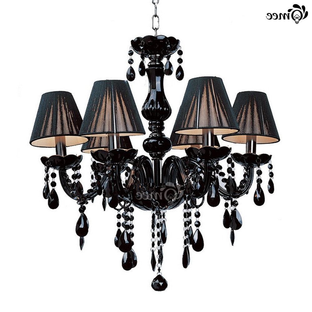 Well Known Modern Black Crystal Lights Chandeliers Pendant Lamp Throughout Black Modern Chandeliers (View 2 of 20)