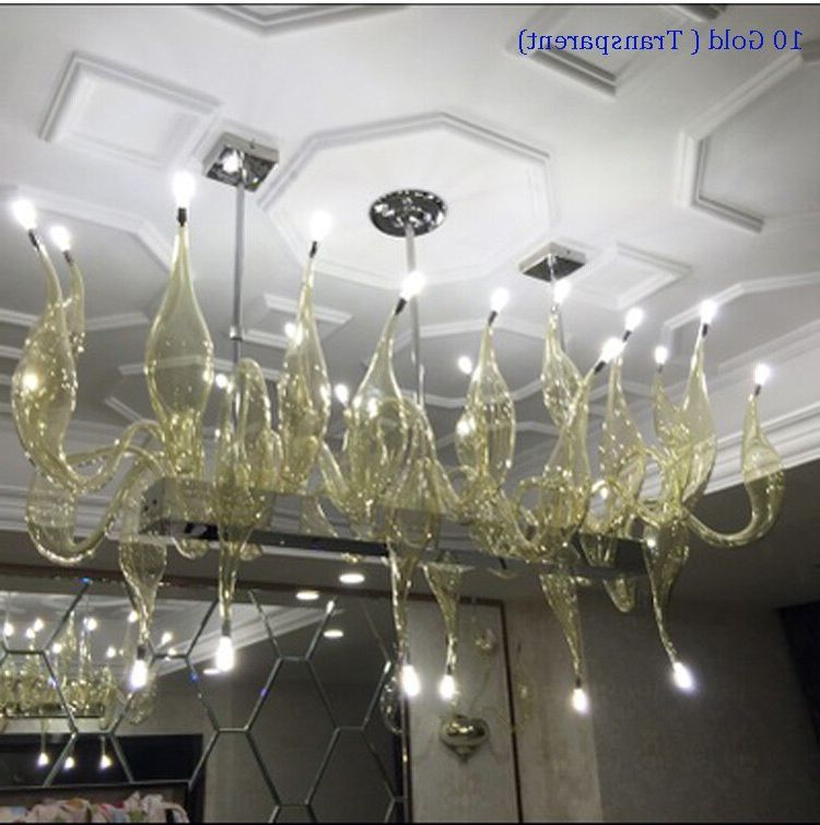 Well Liked Art Glass Chandeliers Within Italy Swan Chandelier Modern Murano Chandeliers Creative (View 12 of 20)
