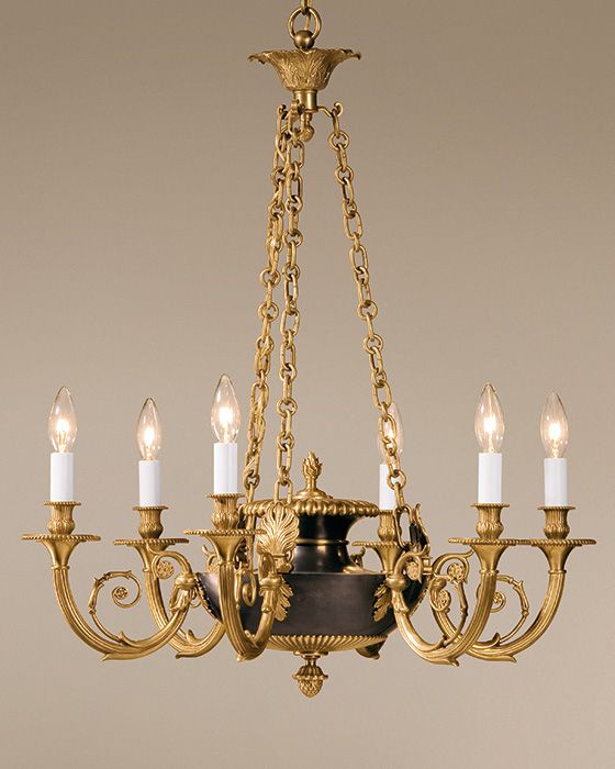 Well Liked Bronze Metal Chandeliers Throughout Brass And Bronze Chandelier With Antique Bronze Accents (View 17 of 20)