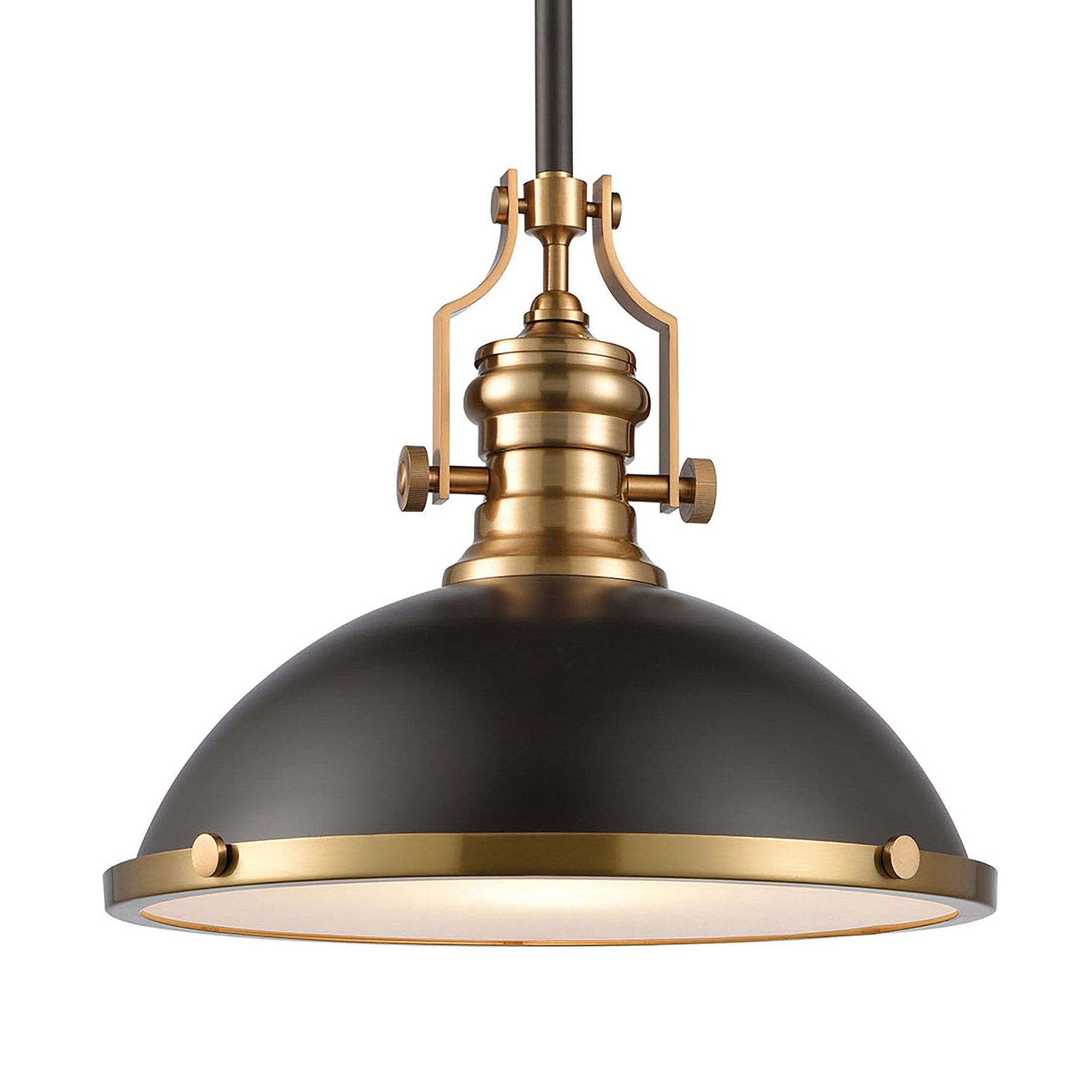 Well Liked Elk Lighting 66618 1 1 Light Pendant In Oil Rubbed Bronze Inside Textured Glass And Oil Rubbed Bronze Metal Pendant Lights (View 19 of 20)