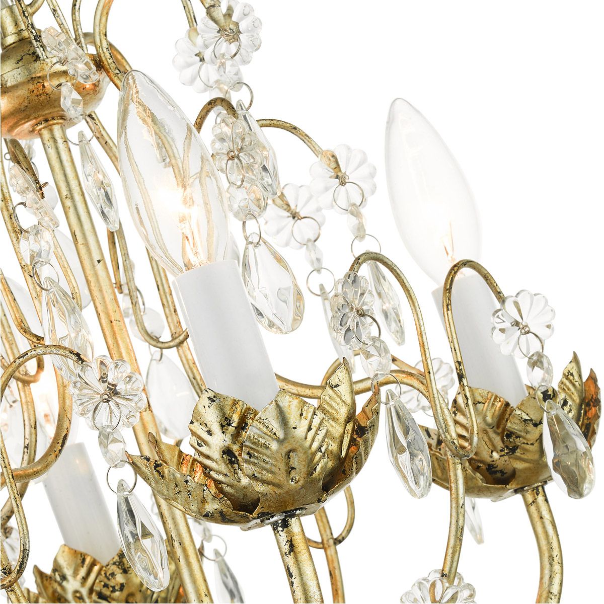 Well Liked Winter Gold Chandeliers Intended For Livex Lighting 8193 28 Acanthus Chandelier Winter Gold (View 19 of 20)