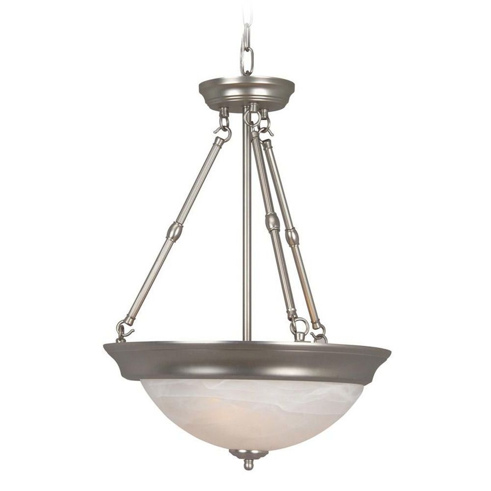 Widely Used Craftmade Brushed Satin Nickel Pendant Light With Bowl Within Brushed Nickel Pendant Lights (View 12 of 20)