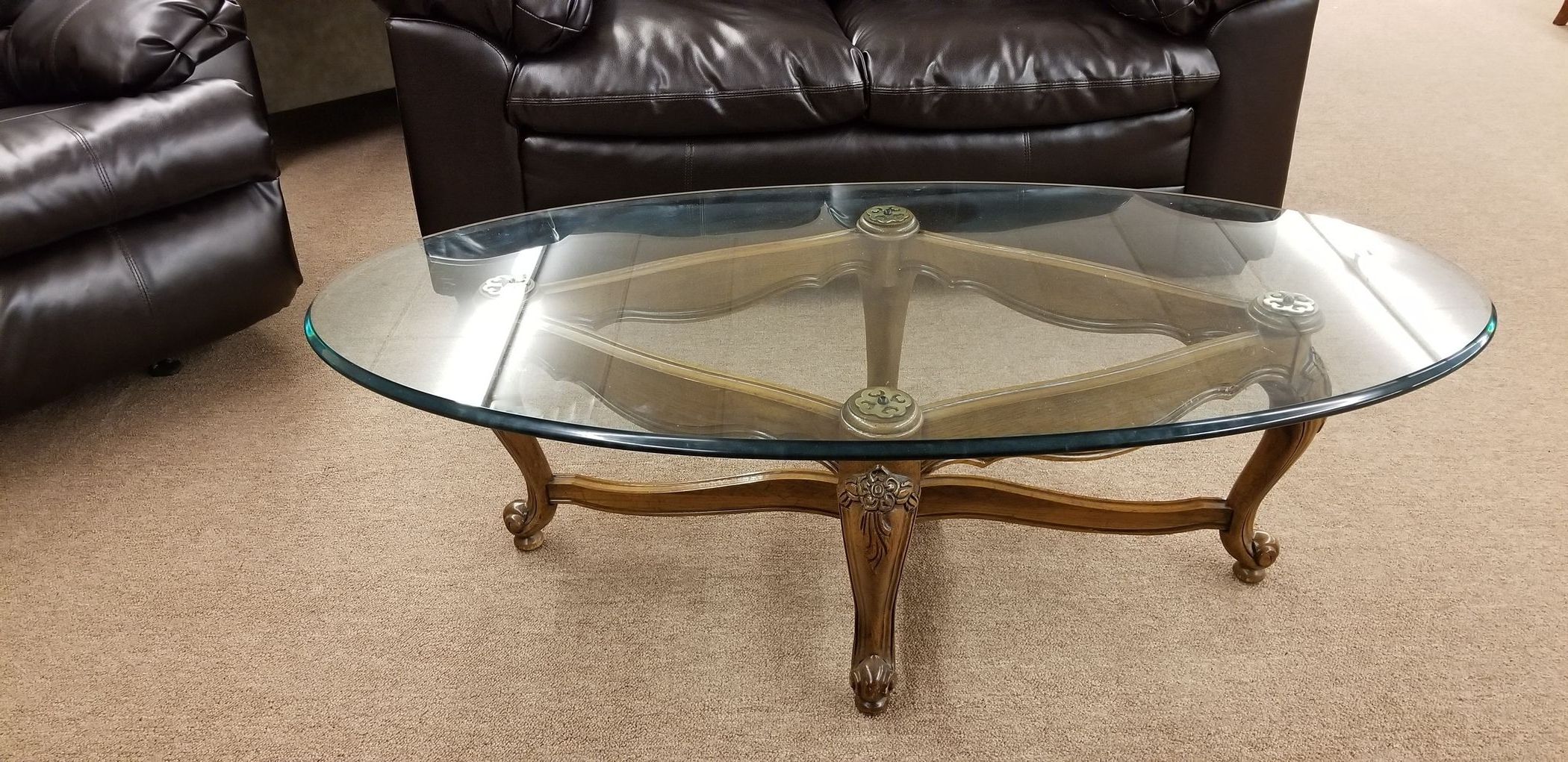 2 Drawer Oval Coffee Tables Pertaining To Widely Used Glass Top Cocktail Table (View 2 of 20)