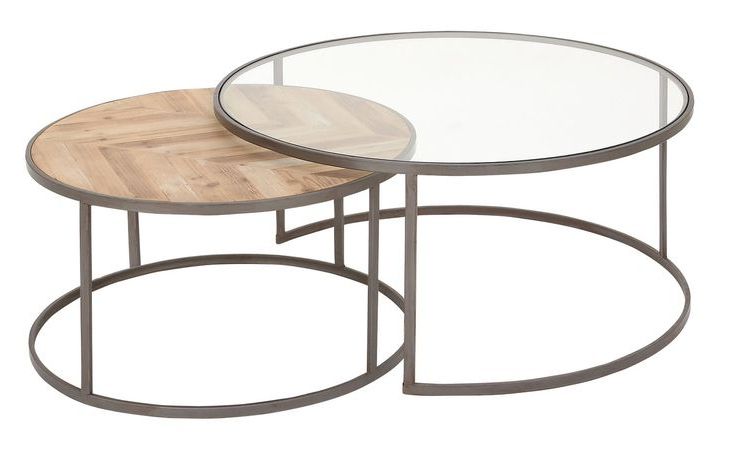 2 Piece Modern Nesting Coffee Tables With Newest Orkney Contemporary 2 Piece Coffee Table Set (View 11 of 20)