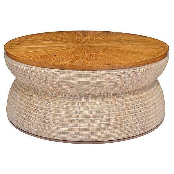 2018 Artistica Round Drum Coffee Table Natural Sofa Table Within Light Natural Drum Coffee Tables (View 2 of 20)