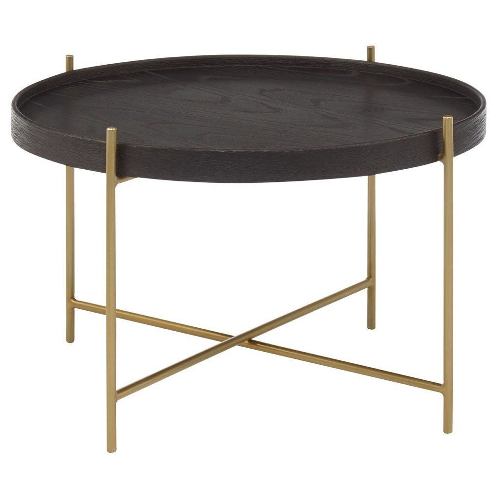 2018 Black And Gold Coffee Tables Intended For Lena Black And Gold Side Table In  (View 3 of 20)