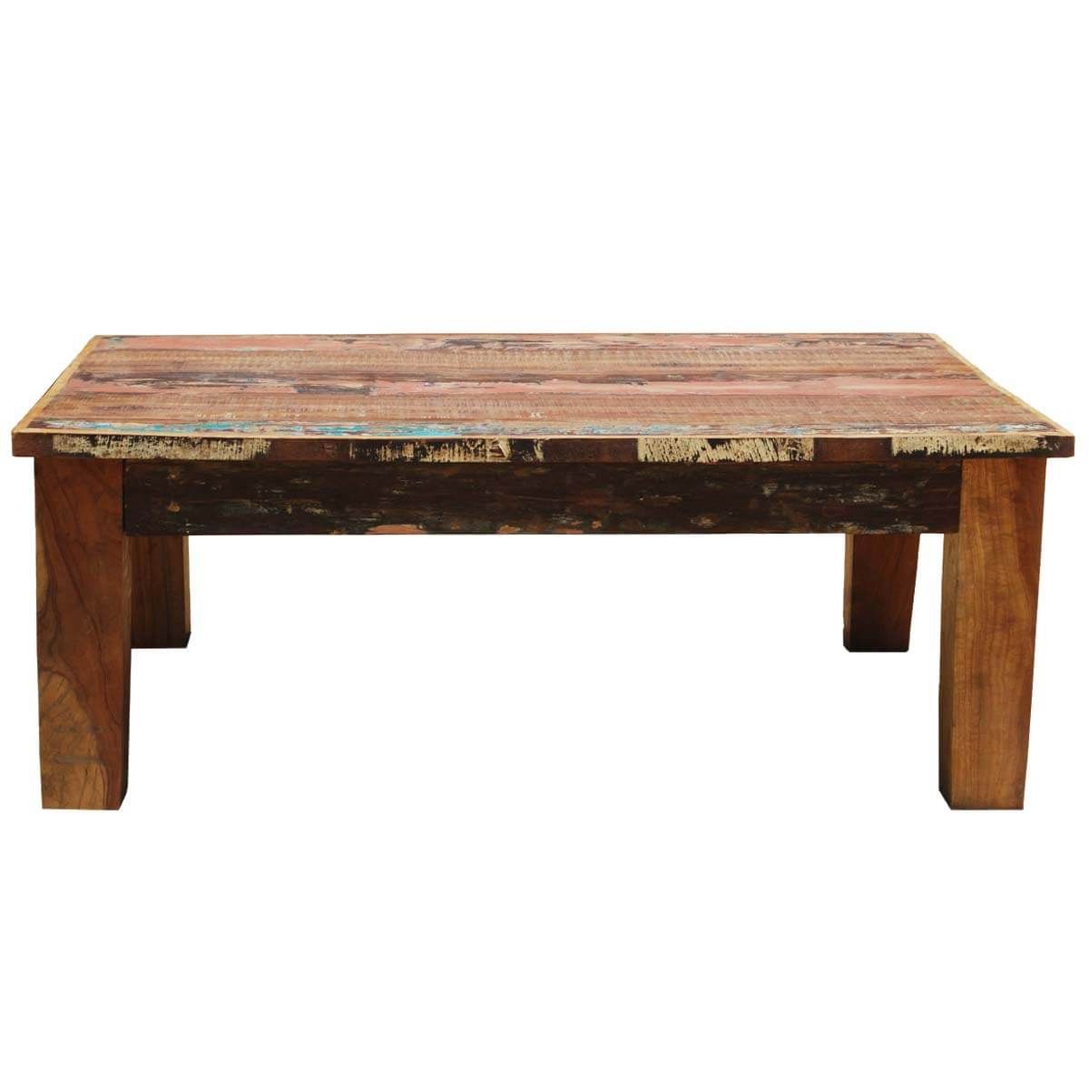 2018 Culbertson Rustic Reclaimed Wood Rectangle Coffee Table Inside Barnwood Coffee Tables (View 19 of 20)