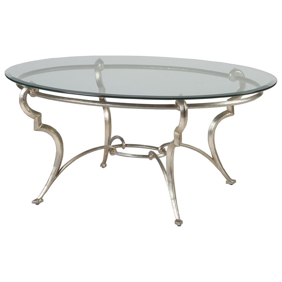 2018 Glass And Gold Oval Coffee Tables In Artistica Colette 2022 949c Transitional Oval Cocktail (View 20 of 20)
