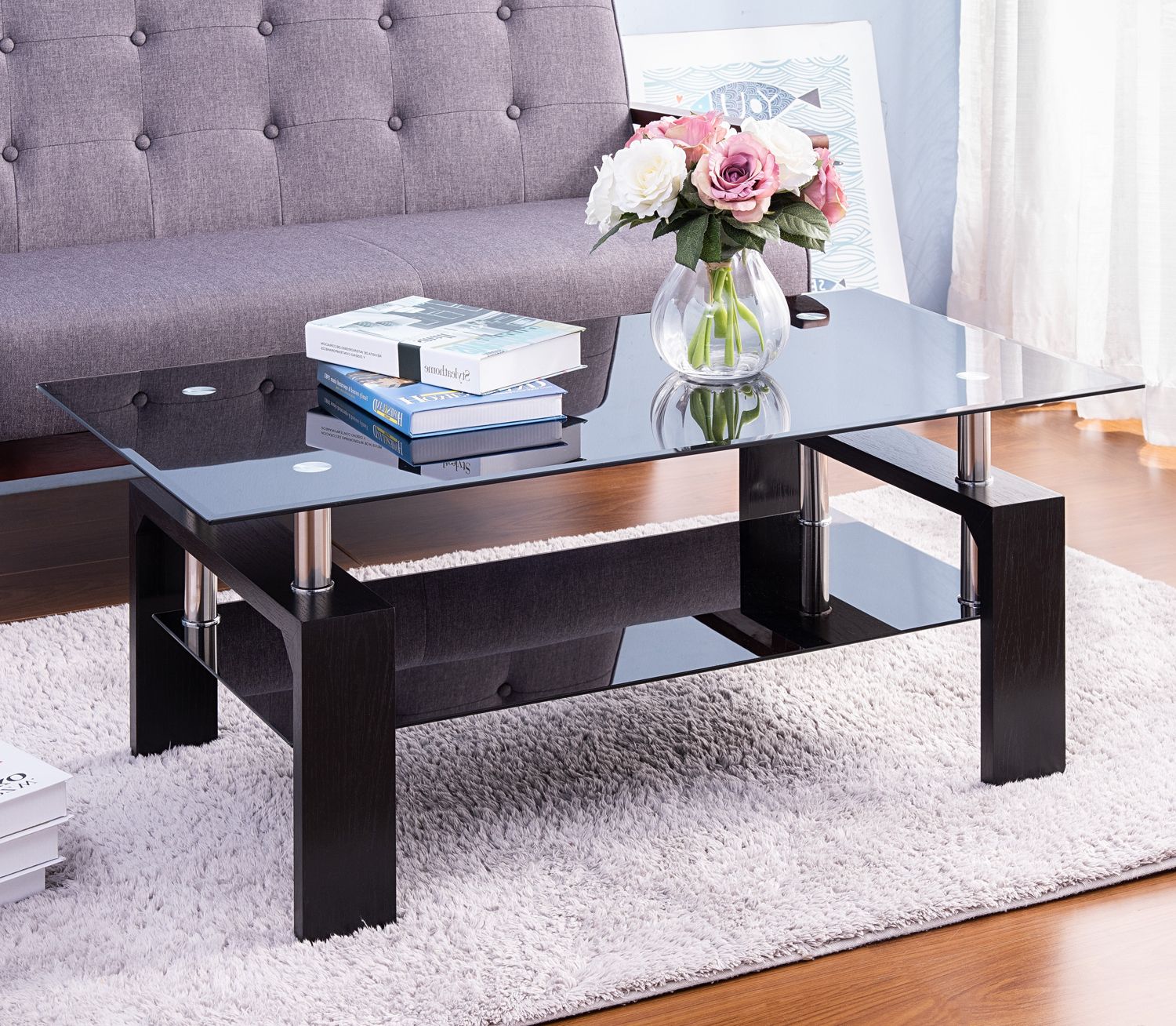 2018 Mirrored Modern Coffee Tables For Rectangle Glass Coffee Table, Modern Side Center Table (View 5 of 20)
