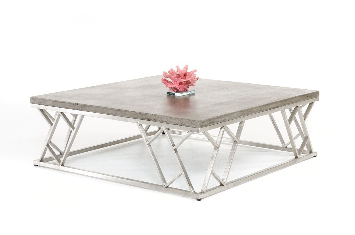 2018 Modern Concrete Coffee Tables Throughout Modrest Scape Modern Concrete Coffee Table (View 8 of 20)