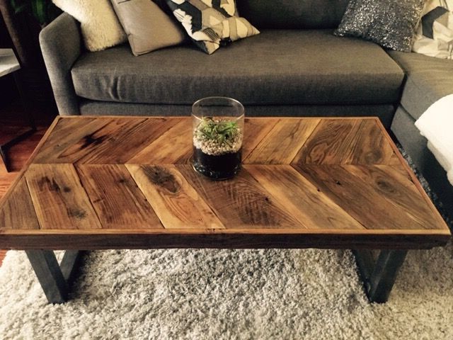 2018 Reclaimed Wood Coffee Tables Intended For Buy Custom Made Reclaimed Wood Chevron Coffee Table With (View 6 of 20)